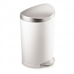 Simplehuman stainless steel trash bin, white color, 10 liter