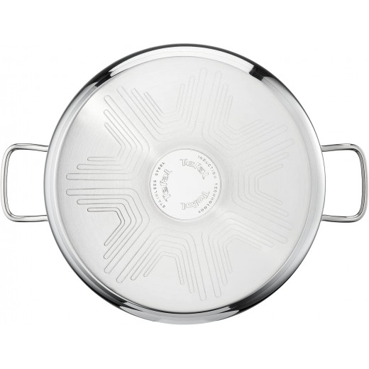 Tefal Stainless Steel Intuition Cookware, 32 Cm + Lid