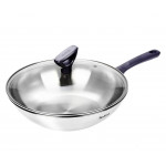 Tefal Emotion Stainless steel Wok Pan + Lid, 28 Cm