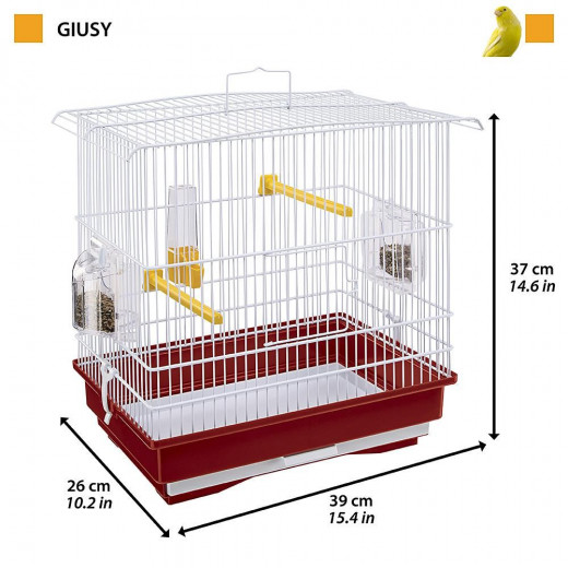 FerPlast Birds Cage Giusy, White Color