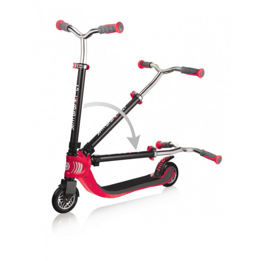 Globber Flow 125 Foldable Scooter, Black and Red Color