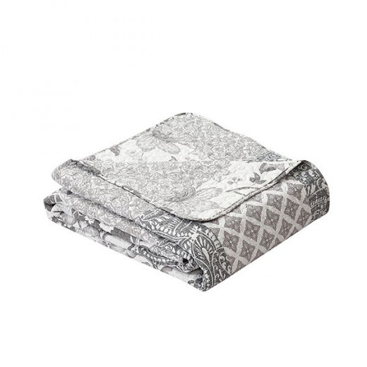 Nova Bed Spread 3 Pieces Set Percy, Gray Color