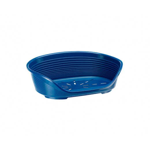 Ferplast Siesta Deluxe Dog Plastic Bed, 93.5 x 68 x 28.5 Cm, Blue Color