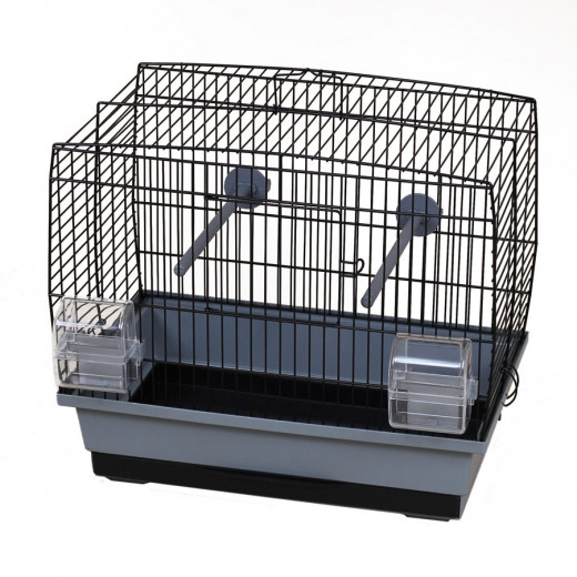 Duvoplus Cage Natalia, Grey and White Color, 40 x 25 x 35 cm