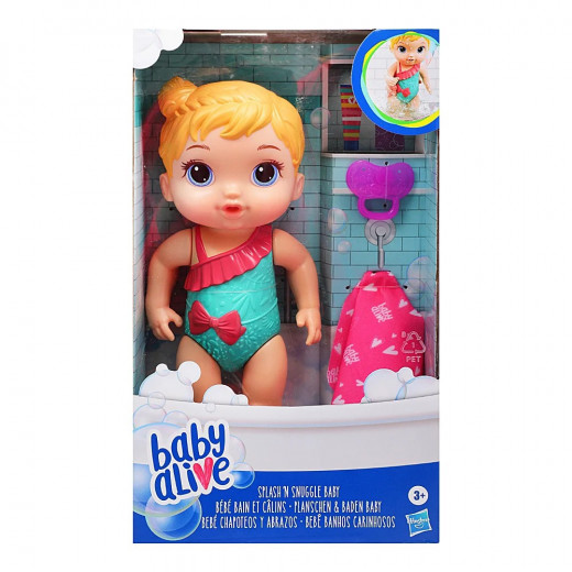 Baby Alive Splash and Snuggle, Baby Blonde Doll