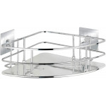 Wenko Corner Shelf Turbo-Loc Quadro Stainless Steel