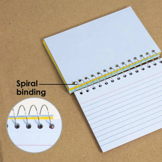 Bazic Spiral Bound Ruled Colored Index Card