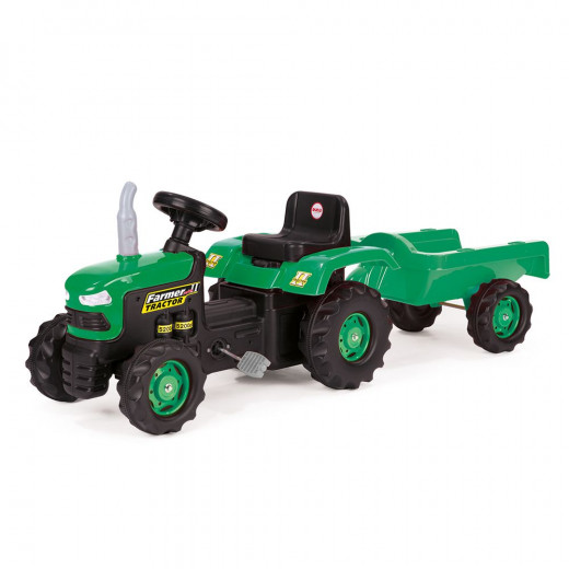 Dolu Ranchero Tractor, Pedal Operated And Excavator, Green Color