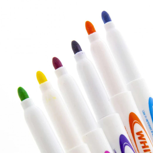 Bazic Fine Tip Dry Erase Marker, Bright Color, 6 Pieces