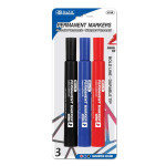 Bazic  Chisel Tip Jumbo Permanent Markers, Assorted Colors, 3Pack