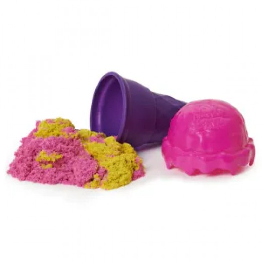 Spin Master Kinetic Sand Pink Ice Cream Container scents Strawberry and Banana