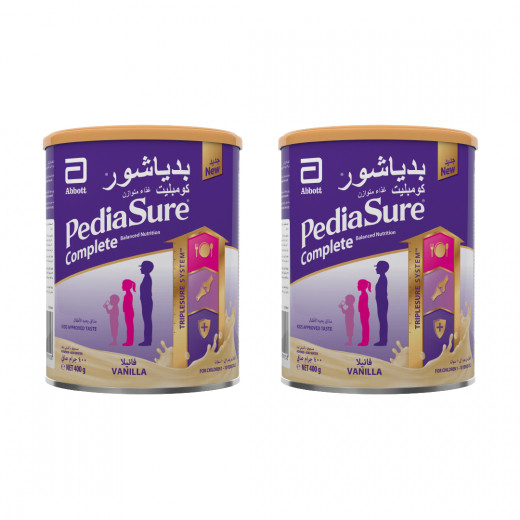 Pediasure Complete Nutrition Milk Powder, Vanilla Flavor, 400 Gram, 2 Packages