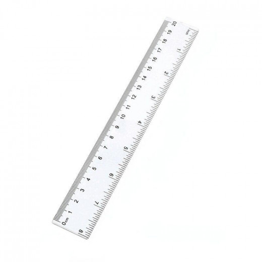 Plastic Transparent Ruler, 20 Cm