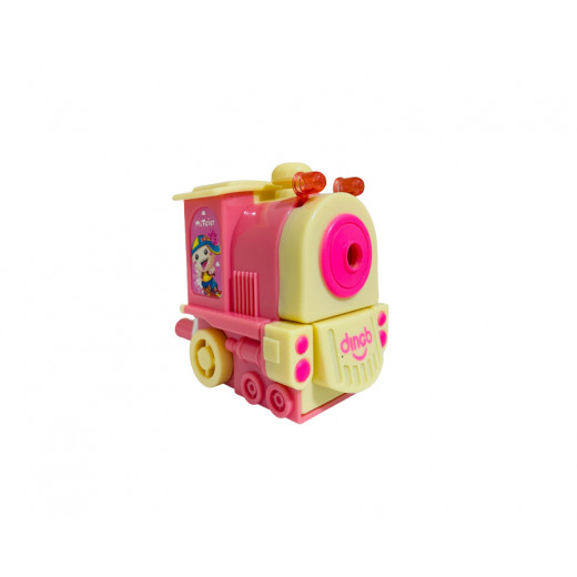 Dingb Pencils Sharpener, Train Design, Pink Color