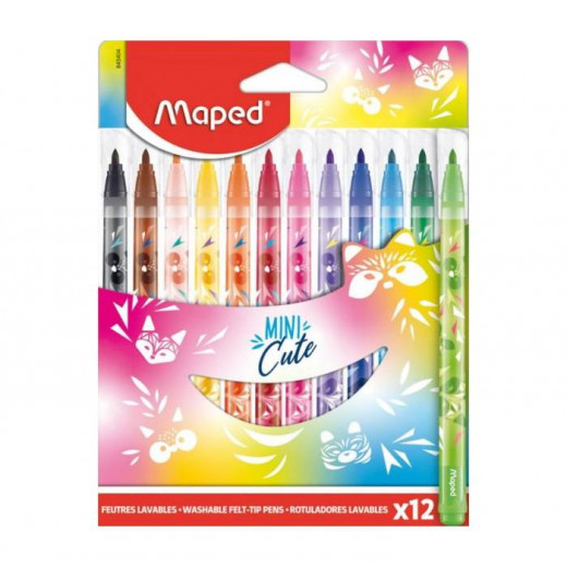 Maped Felt Pens, 12 Pieces
