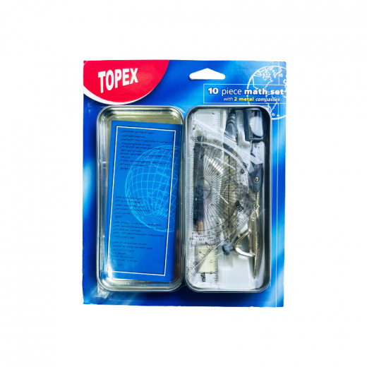 Topex Metal Math Set, 10 Pieces