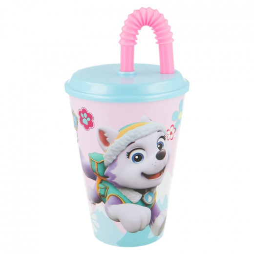 Cup With Tumbler Straw, Paw Patrol Girl Design, 430 Ml