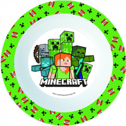 Stor Plastic Microwave Bowl, Minecraft Design