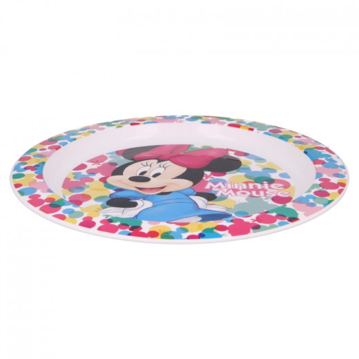 Stor Plastic Microwave Plate, Minnie Mouse Design