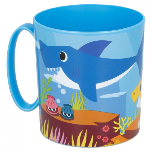 Stor Plastic Microwave Mug, Baby Shark Design, 350 Ml