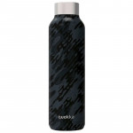 Quokka Striped Stainless Steel Bottle, Black Color, 630 Ml