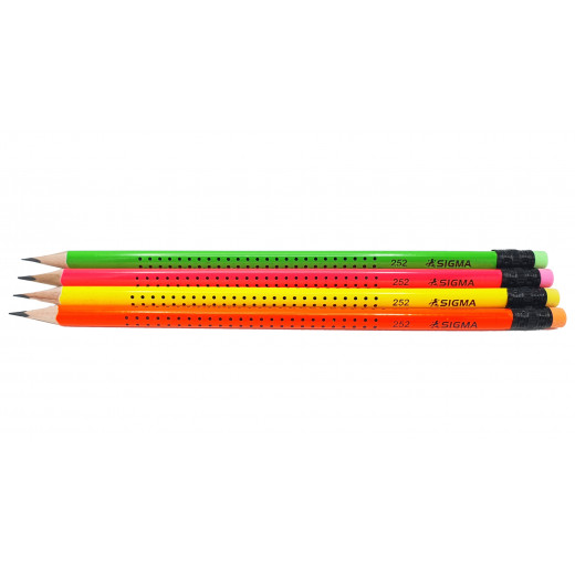 أقلام رصاص خشبية مثلثة, بألوان متنوعة، 12 قطعة من سيجما