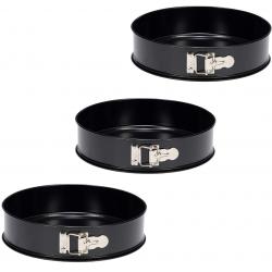 Patisse Tefal Circular Mould Side Lock, Black Color, 26 Cm, 3 Pieces