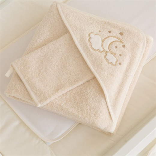 Funna Baby Towel Hooded Luna Elegant - Gold