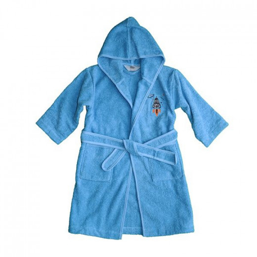 Nova home kids bath robe kiddy, blue and dark blue color, 3-5 years
