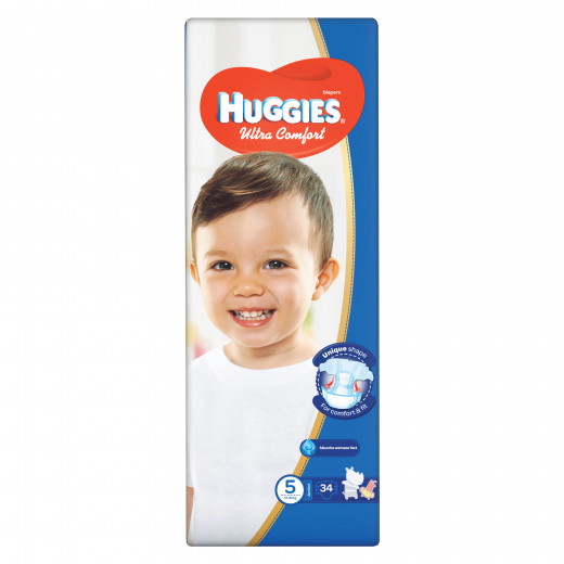 Huggies Jumbo Size (5) 12-22KG 34 Diapers