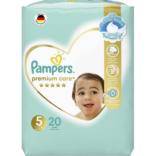 Pampers Premium Care Junior Diapers, Size 5, 11-16 Kg, 20 Diapers