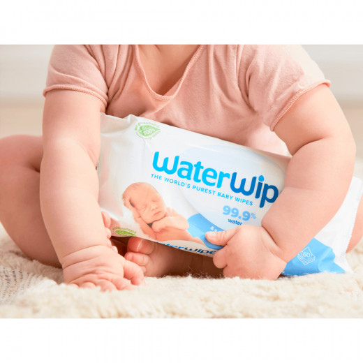 WaterWipes Sensitive Unscented Baby Wipes, 60 Wipes