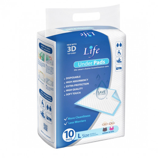 Life Under Pads, Size Large, 10 Pads
