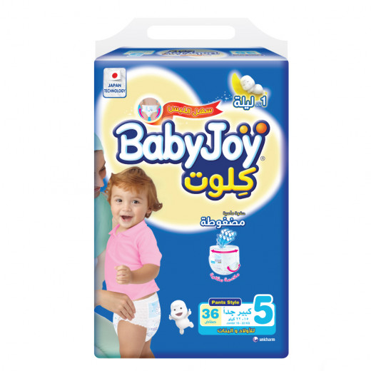 Baby Joy Junior Pants Large Size 5, 15-22 kg, 36 Pieces