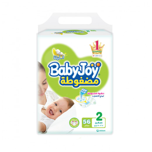 Baby Joy Diapers Size 2, 3.5-7 kg, 56 Pieces