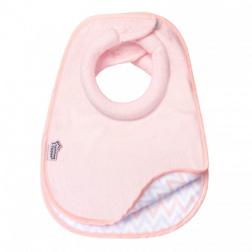 مريلة مصنوعة من القماش مناسبة للأطفال الرضع قطعتين ,باللون الوردي من تومي تيبي,
