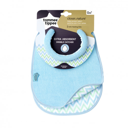 مريلة مصنوعة من القماش مناسبة للأطفال الرضع باللون الازرق قطعتين من تومي تيبي