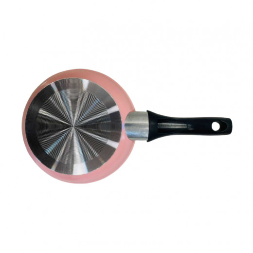 Ceramic Fry Pan, Pink Color, 16 Cm