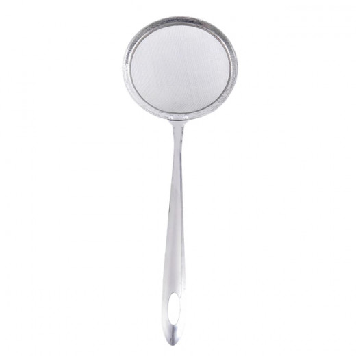 Flat Steel Strainer With Long Handle, 10 Cm