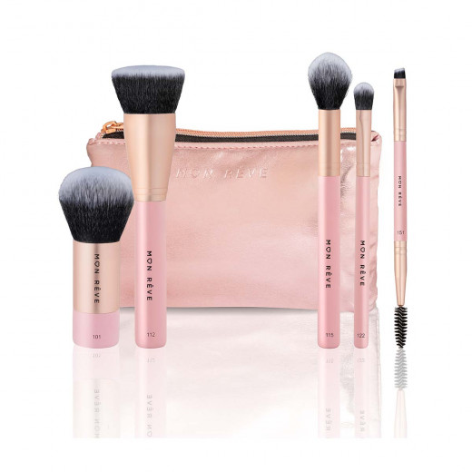 Mon Reve Brushes Face & Eyes Set, 5 Pieces