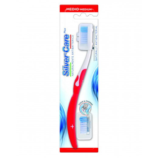Silver Care Medium Toothbrush Two Heads