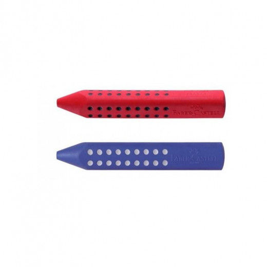 ممحاة فابر كاستل خالية من مادة البولي فينيل كلوريد على شكل قلم أحمر / أزرق