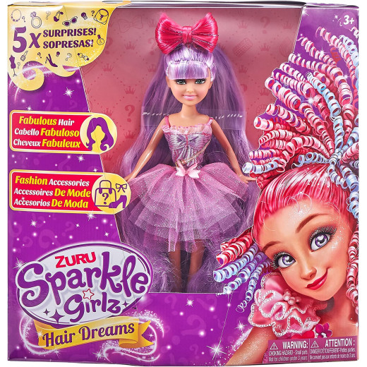 Zuru Sparkle Girlz Hair Dreams, Purple Color