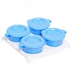 Tommee Tippee Explora 4 Pop Up Freezer Pots and Tray, +4 months - Blue