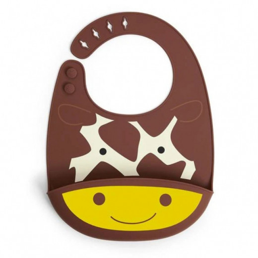 Skip Hop Zoo Fold & Go Silicone Bib Giraffe