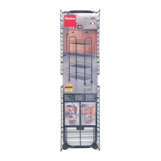 Metaltex 4 Tier Rolling Cart, 41 X 23 X 84 Cm