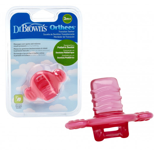 Dr Browns Orthees Transition Teether ,Pink