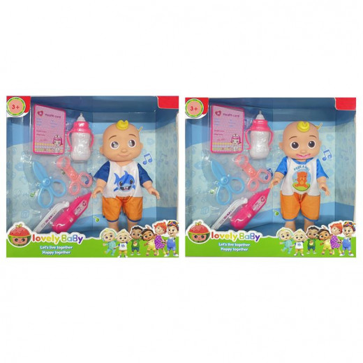 Cocomelon Baby Dolls With Accessories & Sounds, 25.4 Cm