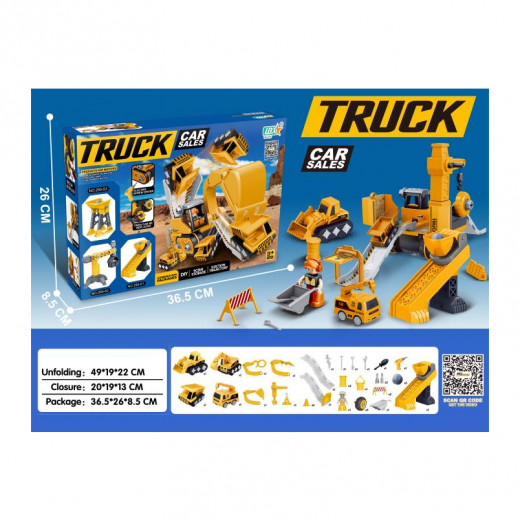 Kids Multi Shape Truck With Electric Drill And Screwdriver Play Set, 32 Pieces