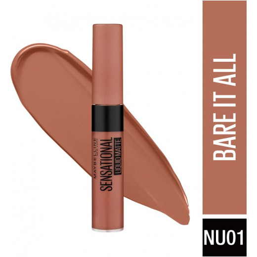 Maybelline New York Matte Finish Liquid Lipstick, Number NU01 ,7 Ml